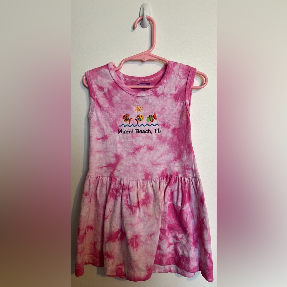 3T tie-dye “Miami Beach, FL” pink dress. Never worn.